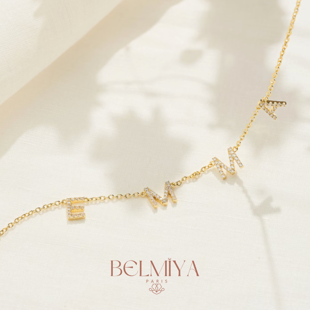 Collier prénom - Modéle Choker lettres
