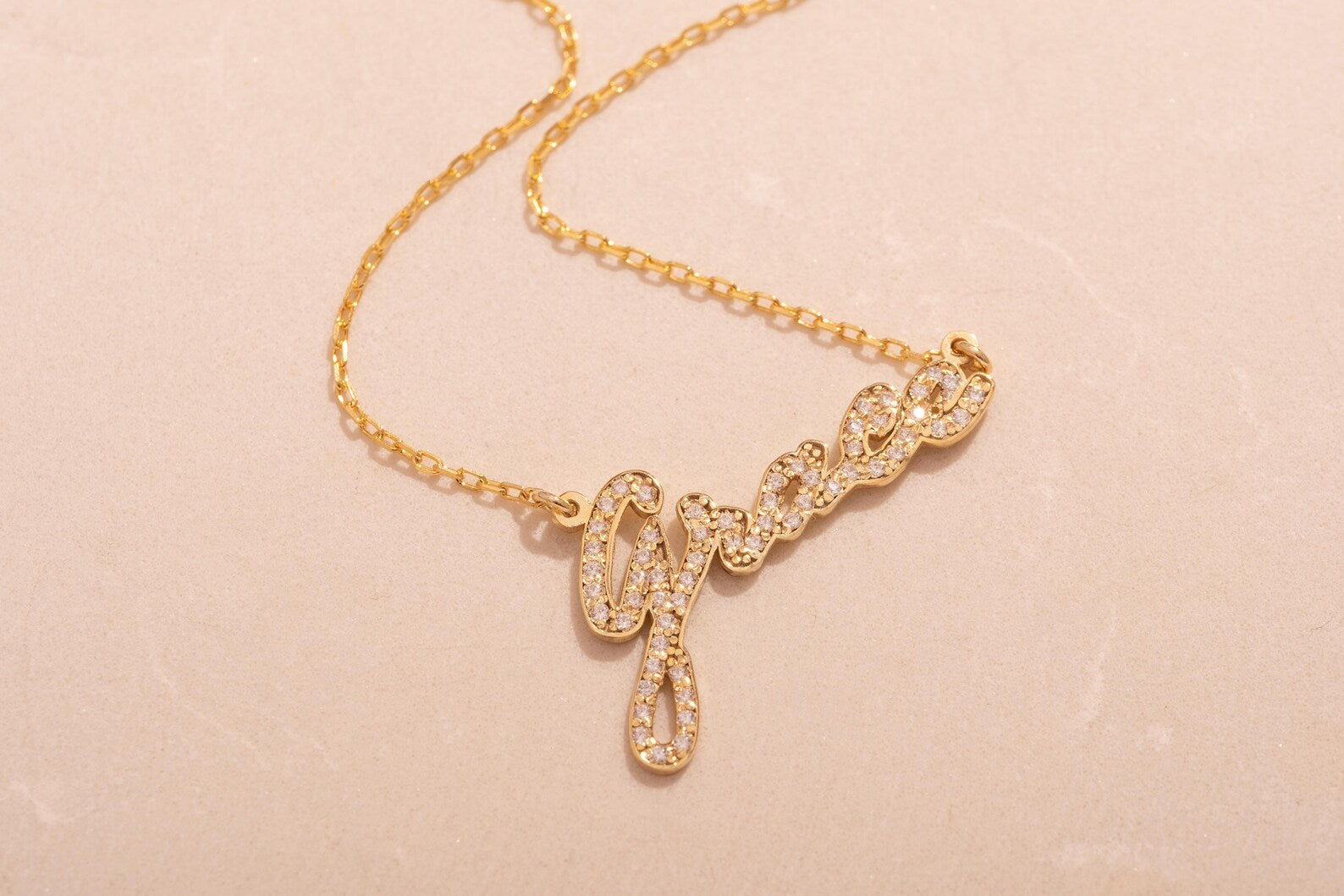 Collier prénom ou multi prénom - Zircon