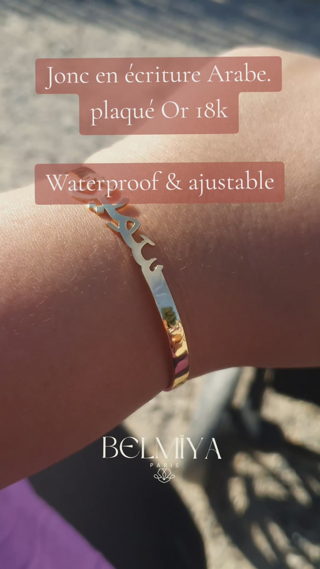 Bracelet prénom- Modéle Jonc Arabe