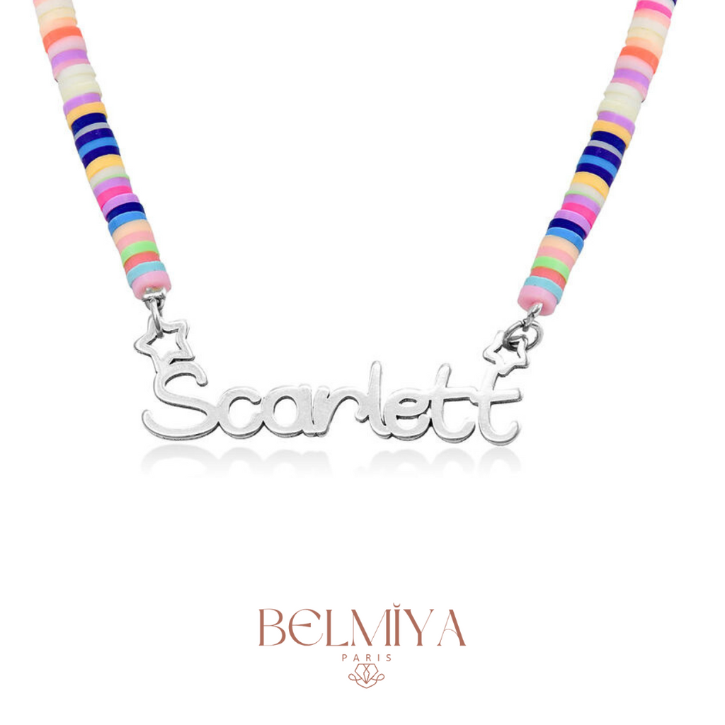 Collier prénom- Modèle Arc en ciel
